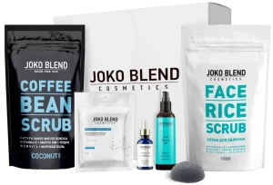 Подарунковий набір - Joko Blend Beauty Gift Pack, альгінатна маска, скраб для тіла, скраб для обличчя, олія праймер, олія для волосся, спонж