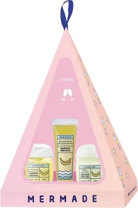 Подарочный набор пирамидка - Mermade Banana Nirvana, крем для рук, бальзам дял губ, антисептик