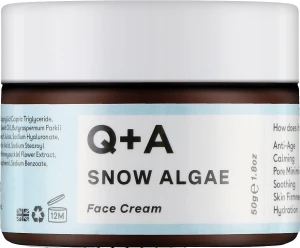 Інтенсивний живильний крем для обличчя зі сніговою водорістю - Q+A Snow Algae Intensiv Face Cream, 50 г