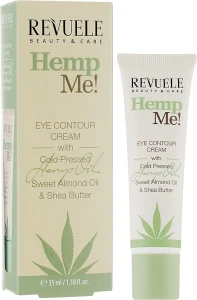 Крем для контуру очей з конопляною олією - Revuele Hemp Me! Eye Contour Cream With Cold Pressed Hemp Oil, 35 мл