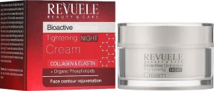 Нічний крем для обличчя з колагеном та еластином - Revuele Bioactive Skin Care Collagen & Elastin Tightening Night Cream, 50 мл