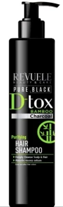 Очищающий шампунь для волос с бамбуковым углем - Revuele Pure Black Detox Purifying Shampoo, 335 мл