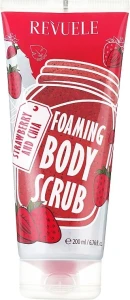 Пінний скраб для тіла "Полуниця та насіння чіа" - Revuele Foaming Body Scrub Strawberry and Chia, 200 мл
