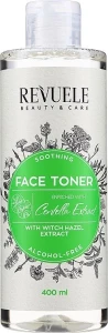 Заспокійливий тонік для обличчя з екстрактом центели - Revuele Witch Hazel Soothing Face Toner With Centella Extract, 400 мл