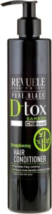 Зміцнюючий кондиціонер для волосся з бамбуковим вугіллям - Revuele Pure Black Detox Strengthening Hair Conditioner, 335 мл