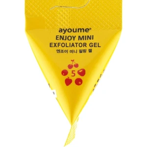 Очищуючий пілінг-гель для обличчя з фруктовими кислотами - Ayoume Enjoy Mini Exfoliator Gel, 3 г, 1 шт