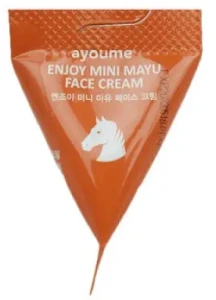 Крем для обличчя з кінським жиром - Ayoume Enjoy Mini Mayu Face Cream, 3 г, 1 шт