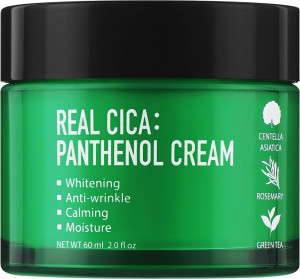 Успокаивающий крем для лица с центеллой - Fortheskin Real Cica Panthenol Cream, 60 мл