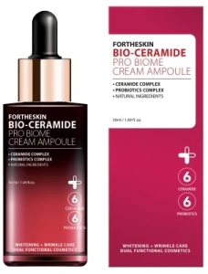 Крем-сыворотка для лица с керамидами - Fortheskin Bio Ceramide Pro Biome Cream Ampoule, 50 мл