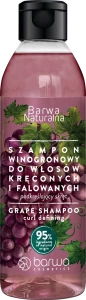 Шампунь для кучерявого та хвилястого волосся з екстрактом винограду - Barwa Natural Grape Shampoo, 300 мл