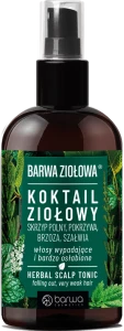 Спрей для шкіри голови проти випадання волосся "Трав'яний коктейль" - Barwa Herbal Scalp Tonic, 95 мл