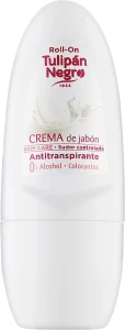 Дезодорант кульковий "Кремове мило" - Tulipan Negro Cream Soap Deo Roll On, 50 мл