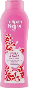 Гель для душу "Полуничний крем" - Tulipan Negro Strawberry Cream Shower Gel, 650 мл