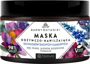 Питательная и увлажняющая маска для сухих и ломких волос - Barwa Barwy Botaniki Hair Mask, 220 мл