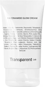 Освітлюючий крем-гель для обличчя з ніацинамідом - Transparent Lab Niacinamide Glow Cream, 50 мл