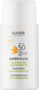 Сонцезахисний супер флюїд SPF 50 з матуючим ефектом, 50 мл - BABE Laboratorios Super Fluid SPF50 Mattifying, 50 мл