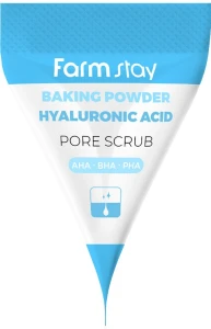 Содовий скраб для обличчя з гіалуроновою кислотою - FarmStay Hyaluronic Acid Baking Powder Pore Scrub, 7 г, 1 шт