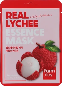 Тканевая маска для лица с экстрактом личи - FarmStay Real Lychee Essence Mask, 23 мл, 1 шт