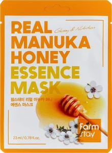 Живильна тканинна маска для обличчя з медом манука - FarmStay Real Manuka Honey Essence Mask, 23 мл, 1 шт