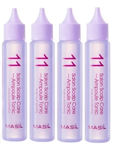 Освежающий ампульный тоник для жирной кожи головы - Masil 11 Salon Scalp Care Ampoule Tonic, 4х30 мл