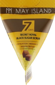 Цукровий скраб для обличчя із чорного цукру - May Island 7 Days Secret Royal Black Sugar Scrub, 5 г, 1 шт