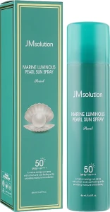 Солнцезащитный спрей для лица с жемчугом - JMsolution Marine Luminous Pearl Sun Spray Pearl SPF50+ PA++++, 180 мл