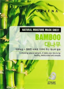 Тканевая маска для лица с бамбуком - Orjena Natural Moisture Mask Sheet Bamboo, 23 мл, 1 шт