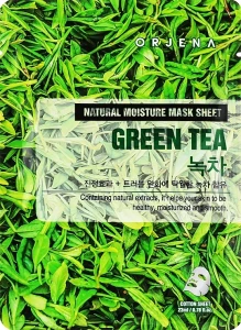 Тканевая маска для лица с экстрактом зеленого чая - Orjena Natural Moisture Mask Sheet Green Tea, 23 мл, 1 шт