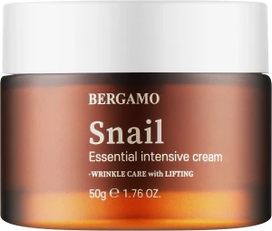 Крем для лица с муцином улитки - Bergamo Bergamo Snail Essential Intensive Cream, 50 г