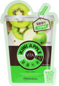 Маска для обличчя "Ківі і яблуко" - Mediheal Kiwi Apple Vita Mask, 25 мл, 1 шт