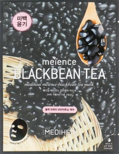 Тканинна маска для обличчя з екстрактом чорних бобів - Mediheal Meience Blackbean Tea Mask, 25 мл, 1 шт