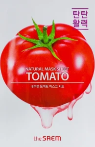 Тканинна маска з екстрактом томату - The Saem Natural Tomato Mask Sheet, 21 мл, 1 шт