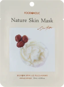 Тканевая маска для лица с маслом Ши - Foodaholic Nature Skin Mask Shea Butter, 23 г, 1 шт