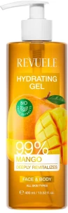 Гель увлажняющий с манго 99% для лица и тела - Revuele Moisturizing Gel Mango 99%, 400 мл