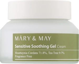 Успокаивающий крем-гель для проблемной кожи лица - Mary & May Sensitive Soothing Gel Cream, 70 г
