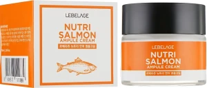 Живильний крем з лососевою олією - Lebelage Ampule Cream Nutri Salmon, 70 мл