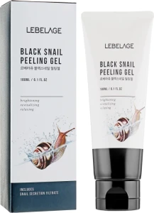 Отшелушивающий гель для умывания с экстрактом улитки - Lebelage Black Snail Peeling Gel, 180 мл