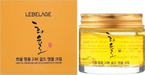 Ампульний крем для обличчя з золотом - Lebelage Heeyul Premium 24K Gold Ampoule Cream, 70 мл