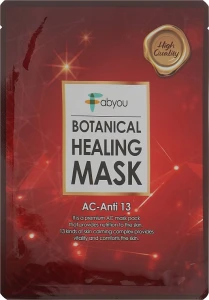 Маска для лица успокаивающая - Fabyou Botanical Healing Mask AC-Anti 13, 23 мл, 1 шт