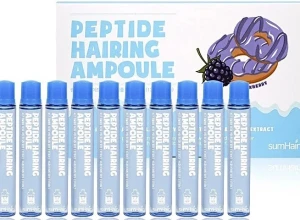 Восстанавливающие пептидные ампулы для волос - SumHair Peptide Hairing Ampoule #Black Berry, 13 мл, 10 шт