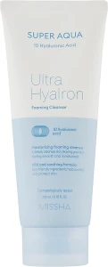 Пенка для очищения лица с гиалуроном - Missha Super Aqua Ultra Hyalron Cleansing Foam, 200 мл