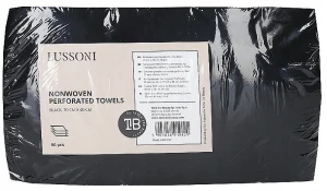 Одноразові рушники із целюлози - Lussoni Tools For Beauty Lussoni Towel Cellulose, 70x40 см, черные, 50 шт