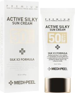 Солнцезащитный крем - Medi peel Active Silky Sun Cream SPF50+ /PA+++, 50 мл