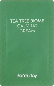 Крем із чайним деревом для проблемної шкіри обличчя - FarmStay Tea Tree Biome Calming Cream, пробник, 1 мл