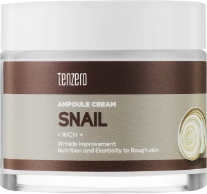 Ампульний крем для обличчя з равликом - Tenzero Rich Snail Ampoule Cream, 70 г