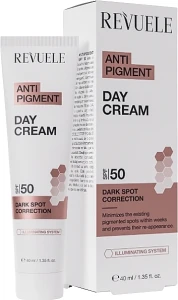 Денний сонцезахисний крем для обличчя c SPF 50 - Revuele Anti Pigment Day Cream, 50 мл