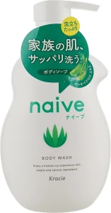 Жидкое мыло для тела с экстрактом алоэ - Kracie Naive Body Wash, 530 мл