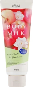Молочко для тела "Аромат яблока и гардении" - Kracie Aroma Resort Body Milk, 200 мл