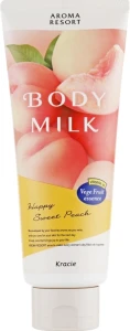 Молочко для тела "Аромат персика" - Kracie Aroma Resort Body Milk, 200 мл