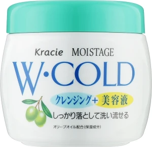 Очищающий и увлажняющий массажный крем для лица - Kracie Moistage W Cold Cleansing Cream, 270 г